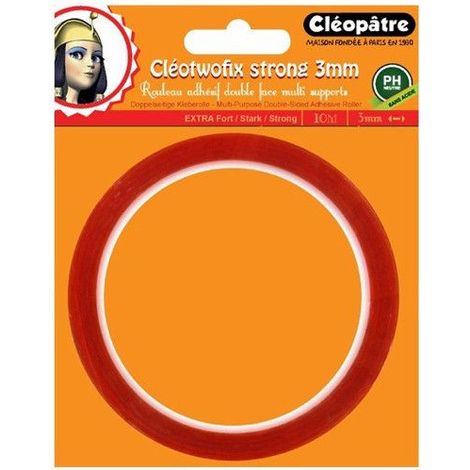 Cléopâtre Cléowofix Bande double face 3 mm x 10 m (1/2)