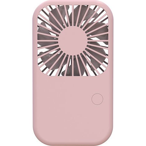Ventilador portátil – Tres velocidades ajustables – Nivel de ruido inferior a 36 decibelios – Dimensiones7,3 x 3 x 13 cm – Material HIPS – Rosa (1/5)