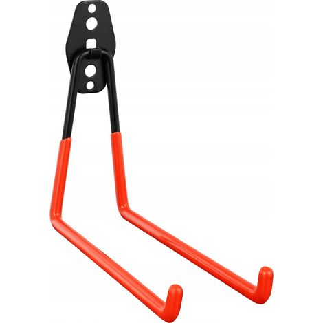 Gancho met谩lico de montaje en pared para herramientas de bicicleta, escalera, garaje, taller, resistente (1/5)