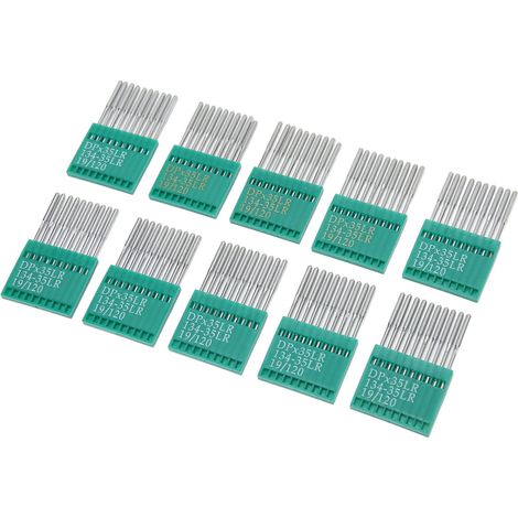 Aiguilles à coudre pour machine à coudre (100 unités), fil 120/19, en acier, anti-saut de points, pour broderie DIY et couture du cuir. (1/5)