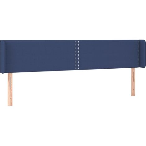 Maison Exclusive - Kopfteil mit Ohren Blau 203x16x78/88 cm Stoff