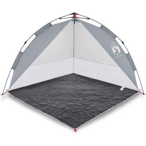 vidaXL Tienda de playa impermeable apertura rápida gris (1/2)