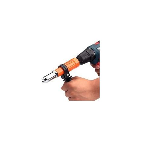 Adaptateur de pistolet rivets en m tal, kit d'adaptateur de forage pour pistolet rivets, riveteuse professionnelle, pistolet rivets lectrique sans fil (1/4)