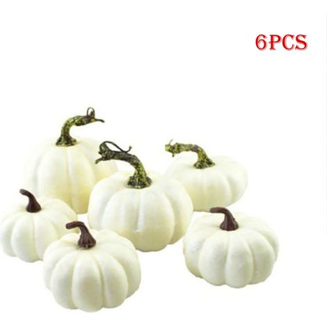 6 PCS Citrouilles Artificielles en Mousse de Tailles Variées pour Déco Halloween (1/5)