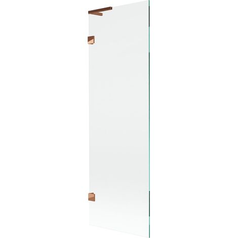 Mexen Lunar L paraván de baño de 1 hoja de 60 x 150 cm, transparente, oro rosa - 897L-060-000-60-00 (1/5)