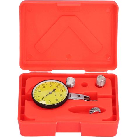 Comparateur à levier en acier inox 0-0,2mm avec palpeur rubis, jauge antichoc précise (1/5)