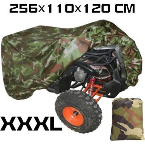 COUVERTURE DE PROTECTION VEHICULE - BACHE VEHICULE,XXXL -Couverture universelle étanche de Camouflage 190T pour moto, Quad, ATV, véh (1/4)