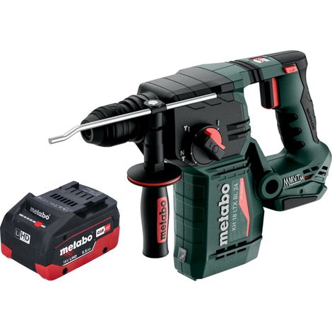Martillo perforador a batería Metabo KH 18 LTX BL 24 18 V 2,2 J SDS Plus Brushless + 1 batería LiHD de 5,5 Ah - sin cargador (1/5)