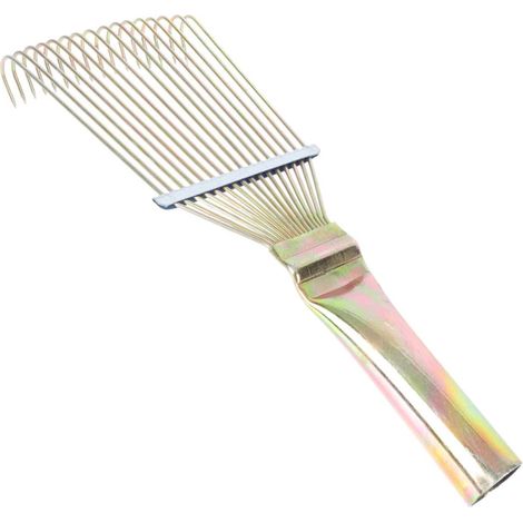 Brosse à Queue de Bœuf en Fer, Râteau à Bétail pour Chevaux et Bovins, Massage Doux, Prise en Main Facile, pour Brushing et Toilettage (1/5)