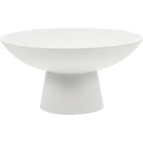 Patera Ceramiczna na Owoce na Nóżce 3 cale Dekoracyjna Biała (1/5)