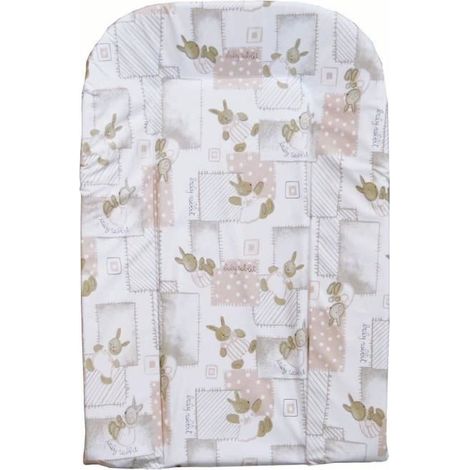 Matelas à langer - BAMBISOL - Carré mousse - Imprimé lapin beige