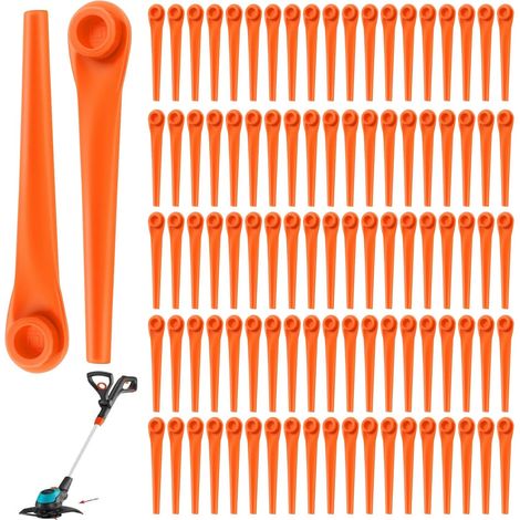 Lot de 100 lames de rechange en plastique pour 9823 9825 9820 9821 70mm Lames débroussailleuse (1/5)
