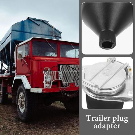 7-poliger 24-V-Aluminium-Anhängerstecker-Adapter Wasserdichter Kabelstecker für Nutzfahrzeuge Wohnmobilzubehör Einfache und schnelle elektrische (1/4)