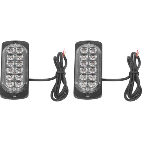 Feux latéraux de camion 12V-24V, lot de 2, clignotants ultra-plats 12LED 36W jaune, éclairage d'avertissement pour véhicule (1/5)