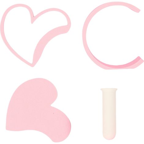 Vase creux en forme de cœur, centre de table romantique pour composition florale, décoration de mariage ou d'anniversaire, rose (1/5)