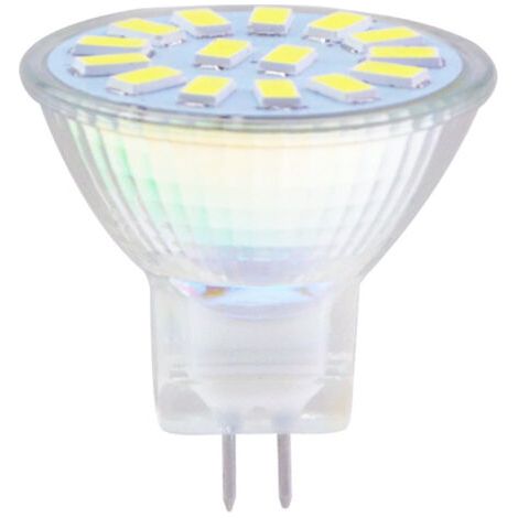 BUNTHAUS 4pcs 12v lumière led tasse basse tension broche projecteur led lumière tasse 12v remplacement lumière halogène blanc 2WW