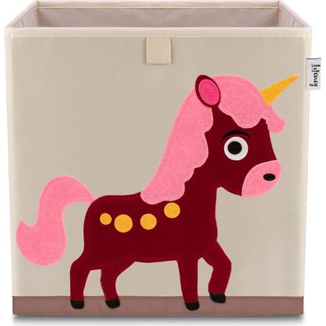 Boîte de rangement licorne 33 x 33 cm (1/5)