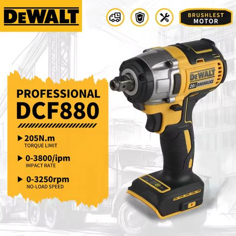 DEWALT DCF880 Clé à chocs sans fil 18V XR 1/2 pouce, outil nu, entrepreneur clôture portail atelier assemblage (1/5)