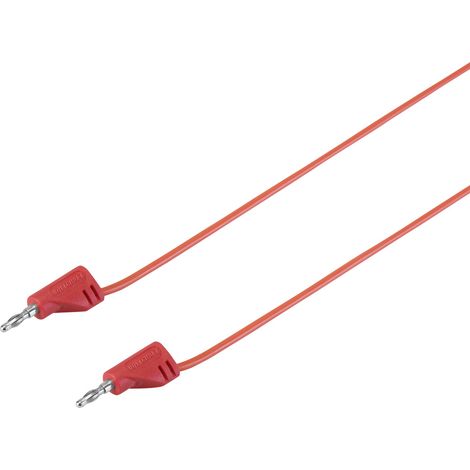 VOLTCRAFT MSB-200 Messleitung Lamellenstecker 2 mm Lamellenstecker 2 mm 0.90 m Rot 1 St. (1/5)