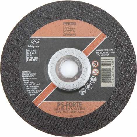 Disques à découper des métaux Pferd. Ø 178 mm. Al 22,2 mm. Ep 2 mm (1/4)