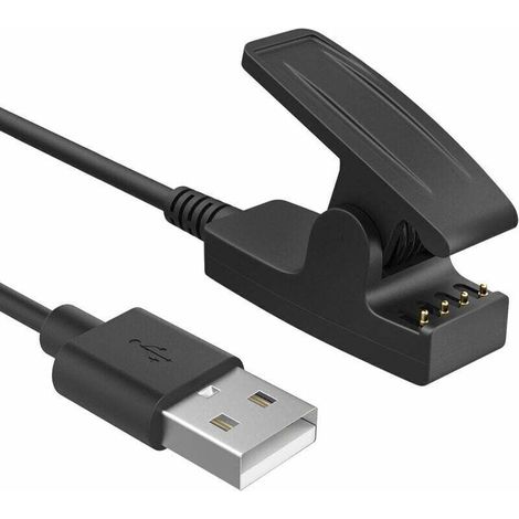 Chargeur USB de remplacement pour Garmin Lily/Forerunner 30/35/230/235/630/645 Music/735XT/Approach G10/S20/Vivomove HR – Protection contre surcharge – Câble 1M