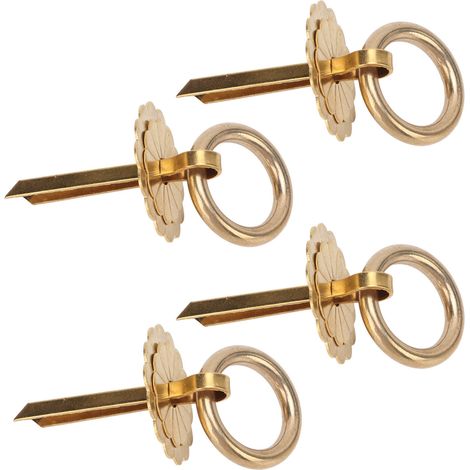 Set aus 4 antiken Messing-Möbelgriffen, eleganter Vintage-Stil, Selbstmontage, Messingfarbe, U-förmiger Haarnadel-Stil, praktisch, für Schubladen. (1/5)