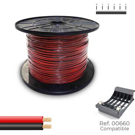 SEDILES Cable paralelo 48V 2x1,50mm² color rojo y negro 300m (bobina de Ø26x15cm)