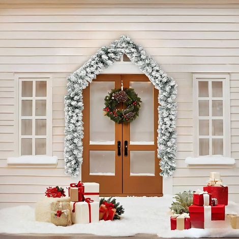 Guirlande de Noël avec neige floquée Vert 5 m PVC