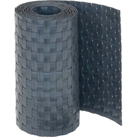 Sichtschutzstreifen Rattan Optik - 250 x 19cm Anthrazit (1/5)