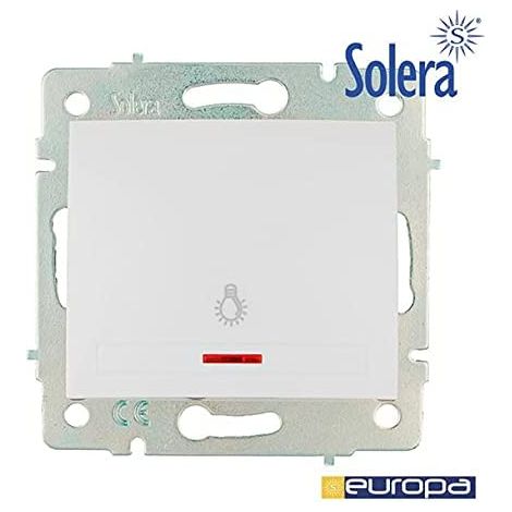 SOLERA PULSANTE LUMINOSO 10A 250V S.EUROPA