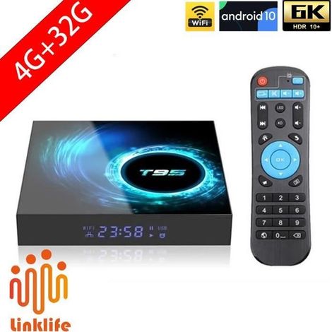 Android tv box tv android 10 T95 Smart TV BOX Wifi BT 4G 32Go H616 6K Netflix Google Store Boîte multimédia box Android-Ywey (1/4)