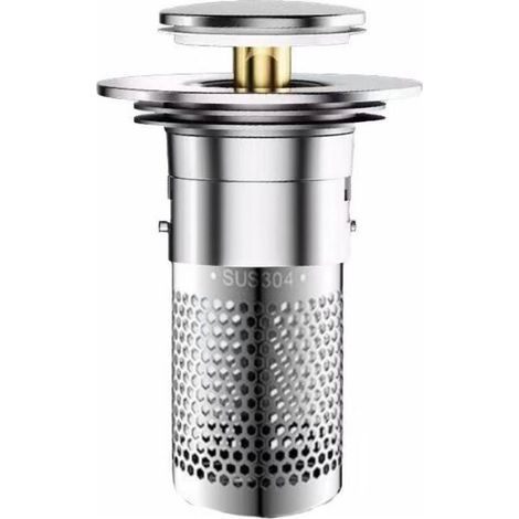 (8.7×6×3cm)2 Pieces Universal Sink Drain, Upgraded Drain Stopper, Pop Up Universal Drain Stopper, Strainer Plug with Hair Filter for Countertop Sink