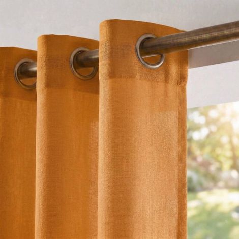 Rideau tamisant 100% coton flammé 140x250cm