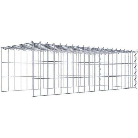 Gabiondeco - Gabion - Element de prolongation en hauteur et en longueur 100 cm x 30 cm x 40 cm (L x H x P). maille 5 x 10 cm. Spirale. Attention  il manque deux gril... (1/5)