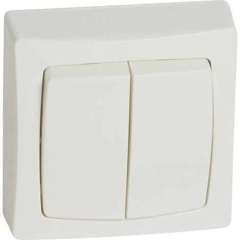 Double va-et-vient Appareillage saillie complet - blanc - LEGRAND