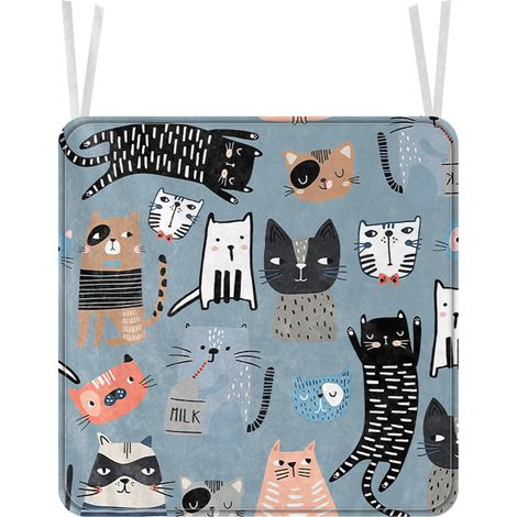 Coussin de chaise en flanelle douce, confortable et chaude, pratique et anti-fatigue, pour hommes, femmes et enfants, 35 x 35 cm / 13,8 x 13,8 pouces (1/5)