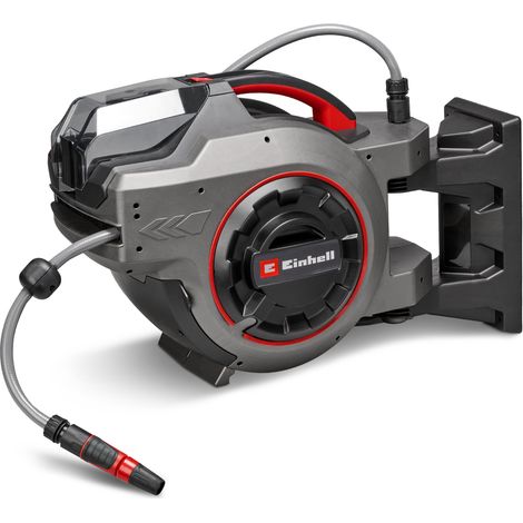 Einhell Enrouleur de tuyau sans fil GE-HR 18/30-1 Li-Solo PXC (18V, mécanisme d’enroulement automatique, pivote jusqu’à 180°) Livré sans Batterie ni Chargeur