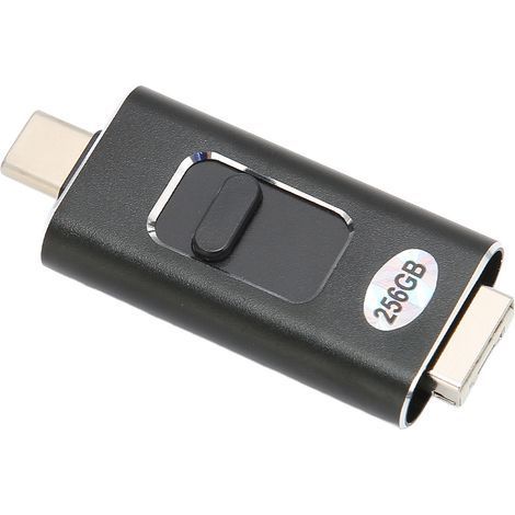 256 GB USB 3.0-Stick mit zwei USB-C- und USB-A-Anschlüssen, Plug & Play, hohe Übertragungsgeschwindigkeit für Smartphone, Tablet und PC (1/5)