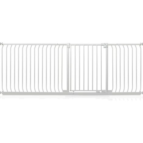 Safetots Barrière De Sécurité Elite, Barrière D'escalier À Fixation Par Pression, 225cm - 234cm, Couleur Blanc Mat (1/5)