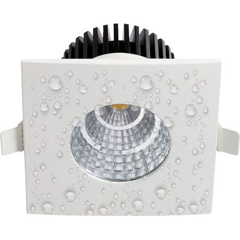 Spot encastrable salle de bain étanche IP65 6W carré – Transformateur multi tensions 100-240V – Lumière naturelle 4200K – Angle 21° – Horoz Electric (1/5)