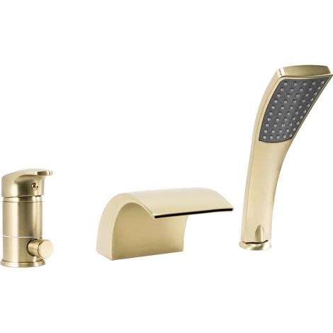 BATH FAUCET REA RIVEN BRUSH GOLD
