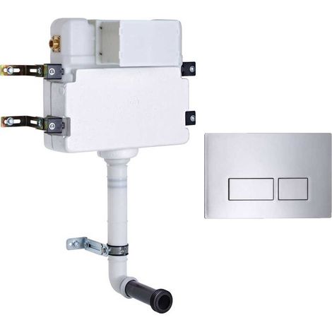 Roper Rhodes In Wall Concealed Dual Flush WC Toilet Cistern + Plaza Chrome Plate (1/3)