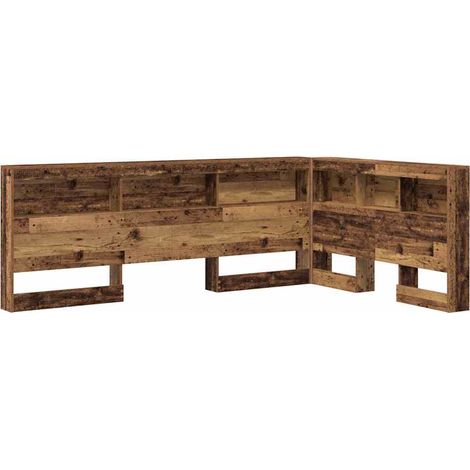 Maison Exclusive - Aufbewahrungskopfteil mit Regal Altholz 120 cm