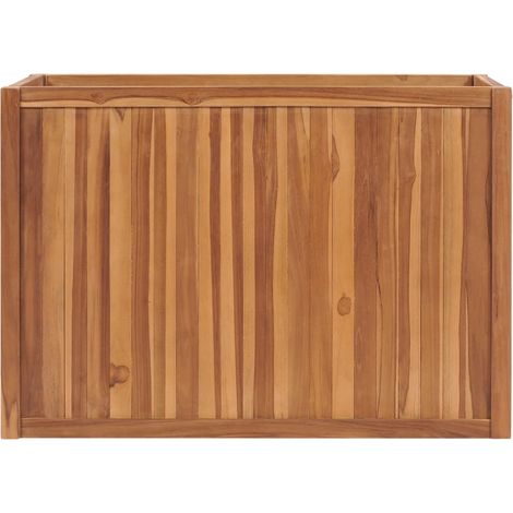 Jardinière, Pot de Fleurs d'extérieur, Lit surélevé 100x50x70 cm Bois de teck solide OIB5577E (1/5)