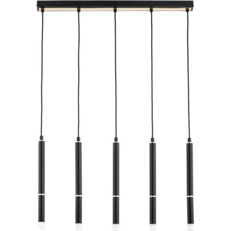 Lampada a sospensione lineare DESTO nera 5xG9 Alfa