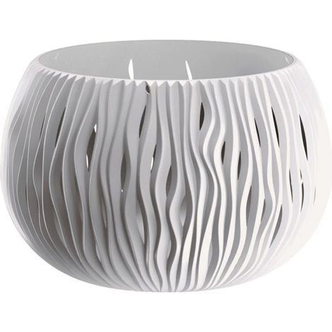Prosperplast Blumentopf BOWL SANDY Weiß 18 cm