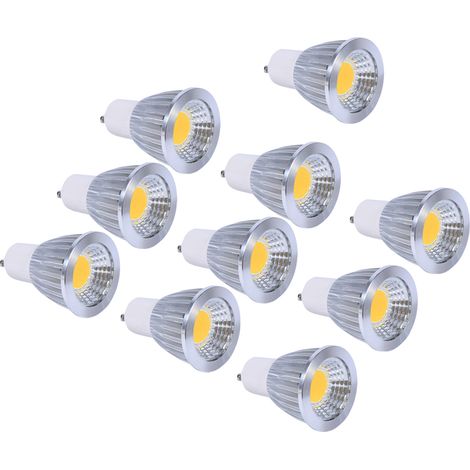 Spot Led GU10 - Ampoule COB 5 W - Blanc Naturel 4000 K - Pour Éclairage Intérieur Cuisine Salon - Lot De 10 (1/2)