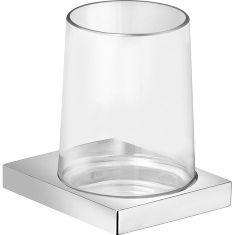 Keuco Edition 11 - Gobelet brosse à dent et dentifrice avec support, verre/chrome 11150019000 (1/3)