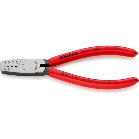 KNIPEX 97 61 145 A Crimpatrici per terminali a bussola rivestiti in resina sintetica 145 mm (1/2)