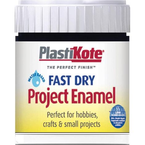 PlastiKote Fast Dry Enamel Paint Bottle Gloss Black 59 ml Brush-On (1/3)